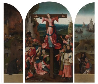 Drieluik van de gekruisigde martelaar door Hieronymus Bosch